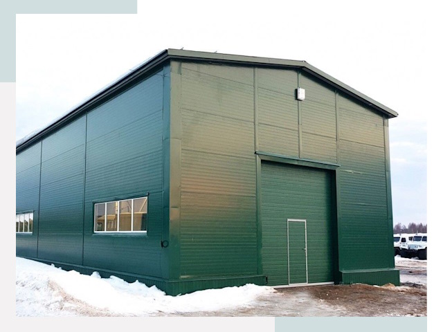 Двускатные ангары в Новоуральске