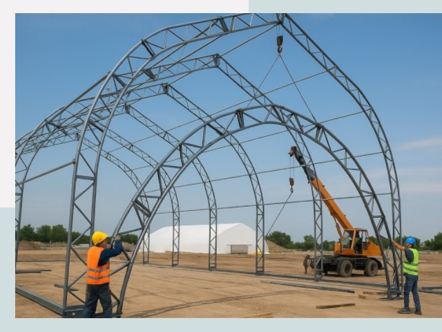 Монтаж ангаров в Новоуральске от 612 руб. - Надежно и быстро